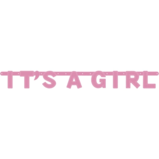 It's a Girl Banner Pink