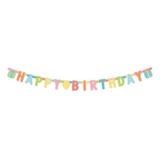 Happy Birthday Banner Multifarvet