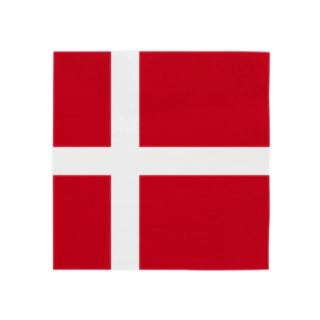 Danmark Servietter Rød/Hvid