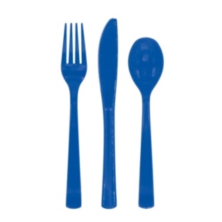 Plastikbestik Blå