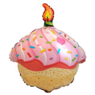 Cupcake Folieballon Lyserød