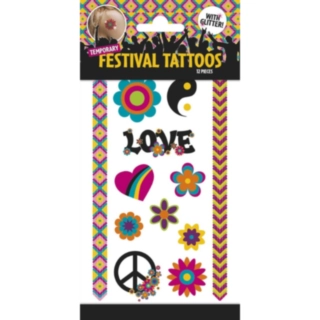 Festival Tatoveringer Med Glitter