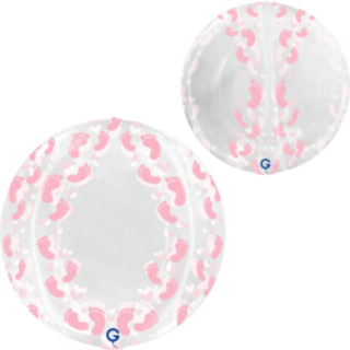Fodaftryk Folieballon Lyserød