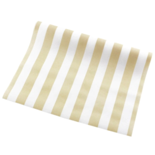 Stribet Bordløber Beige