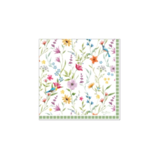 Blomster Servietter Hvid