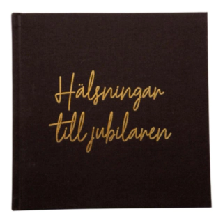 Gæstebog Hilsner Til Jubilaren Sort