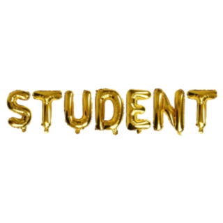 Student Folieballon Guld