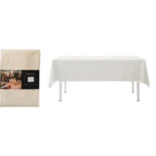 Diamantmønstret Dug Beige/Guld