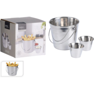 Pommes Frites Spand Stål