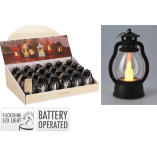 LED Olielampe Sort