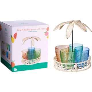 Palme Drikkeglas Med Holder