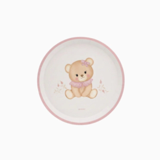 Bamse Paptallerkener Lyserød