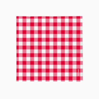 Rød/Hvid Ternede Frokostservietter