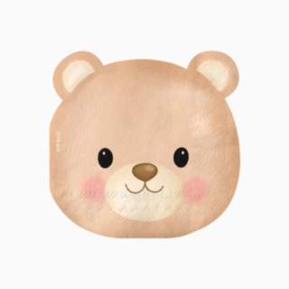 Bjørneansigt Servietter Beige