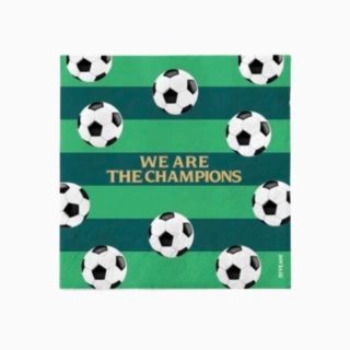 Fodbold We Are The Champions Servietter Grøn