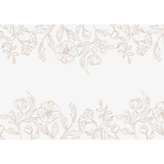 Blomstret Bordløber Beige