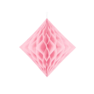 Diamant Honeycomb Lyserød