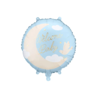 Welcome Baby Folieballon Lyseblå