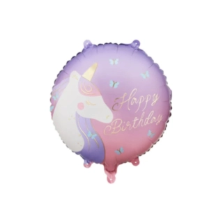 Happy Birthday Enhjørning Folieballon