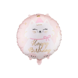 Happy Birthday Kat Folieballon Lyserød