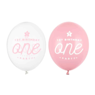 1st Birthday Party Latexballoner Lyserød