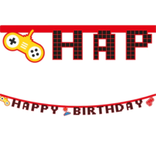 Gaming Happy Birthday Papirbanner
