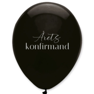 Årets Konfirmand Balloner Sort