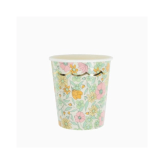 Blomstret Papkrus Pink/Guld