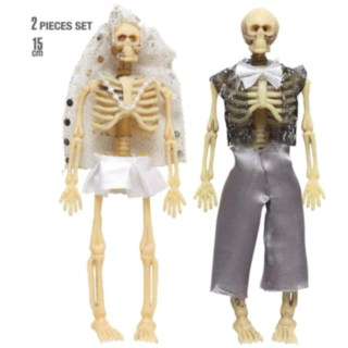 Skeletbrudepar Halloweenpynt