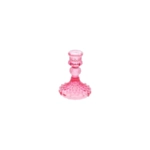 Antik Glas Lysestage Pink