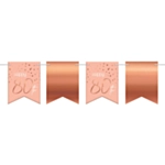 80 Års Flagguirlande Lush Blush