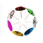 Metalliske Parasol Drinkspinde Multi