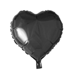 Hjerte Folieballon Sort