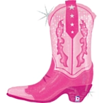 Cowgirl Støvle Folieballon Pink