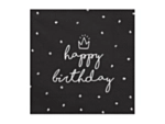 Happy Birthday Servietter Sort