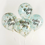 Baby Boy Konfetti Balloner Lyseblå