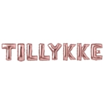 Tillykke Folieballoner Rosa Guld