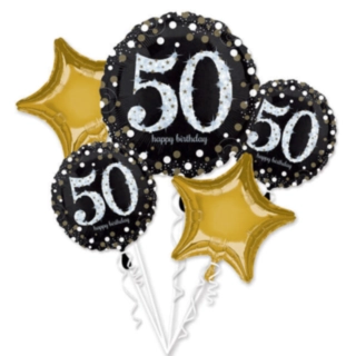 50 Års Fødselsdags Ballon Buket