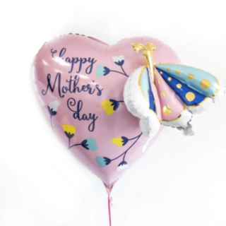 Hjerte Mother's Day Sommerfugl Folieballon