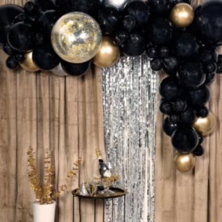 Deluxe Ballonbue DIY Sort/Guld
