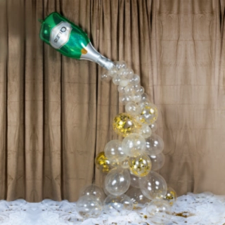 Deluxe Ballonbue DIY Champagneflaske