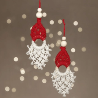 Macramé Juletræspynt: Nisse, DIY