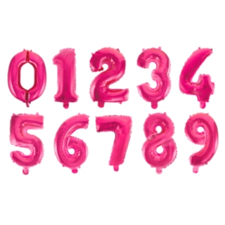 Talballon Metallisk Pink