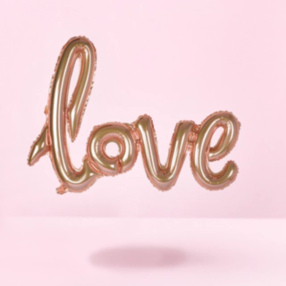Love Folieballon Rosaguld