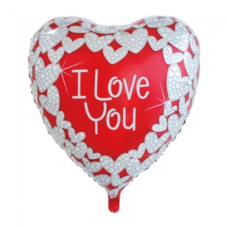 Hjerte I Love You Mega Folieballon