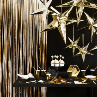 Glimmerforhæng Guld