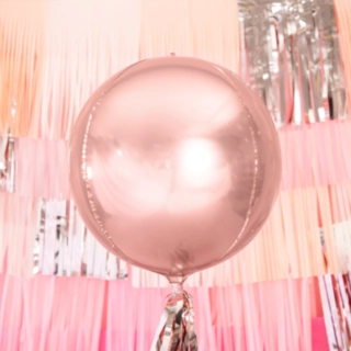 Kuglerund Folieballon Rosaguld