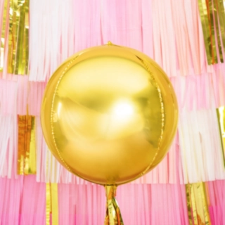 Kuglerund Folieballon Guld