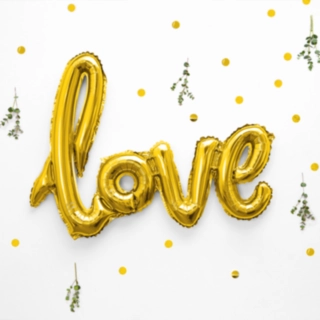 Love Folieballon Guld