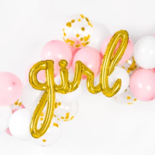 Girl Folieballon Guld